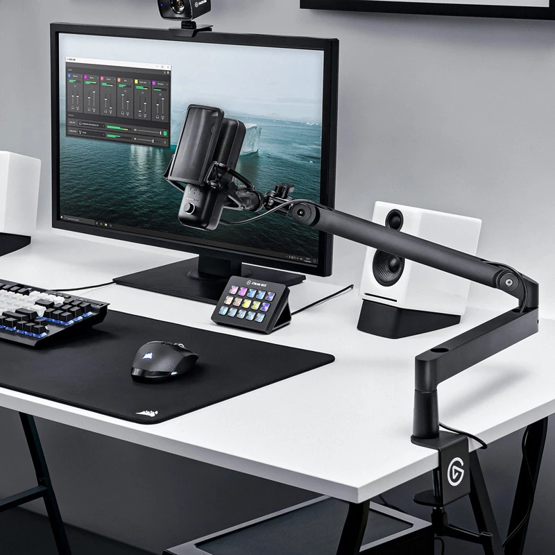 Asta per microfono da broadcast Elgato Wave Mic Arm LP montaggio da tavolo nero 1,69 kg