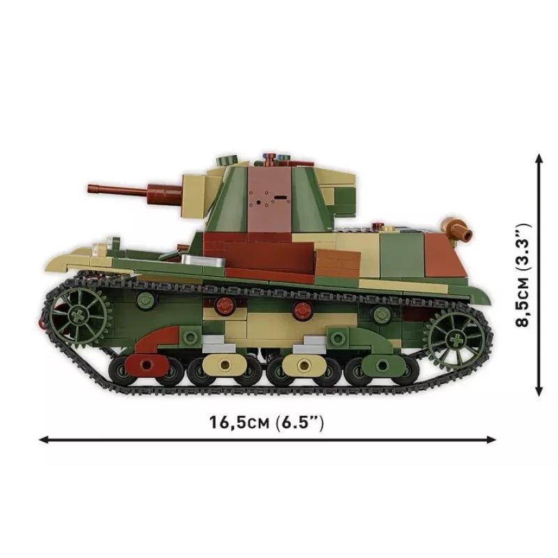 Mattoncini Cobi Carro armato leggero 7TP modello, 669 pezzi, COBI-2661