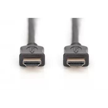 Assmann Cavo di collegamento HDMI High Speed, Tipo A connettore maschio/maschio, 10,0 m, con Ethernet, ex HDMI 1.4, UL, nero, dorato (AK-330107-100-S)