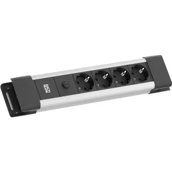 Ciabatta Bachmann CONNECTUS con 3x prese CEE7, 10 A, cavo 2,0 m, connettore C14, grigio