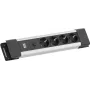 Ciabatta Bachmann CONNECTUS con 3x prese CEE7, 10 A, cavo 2,0 m, connettore C14, grigio