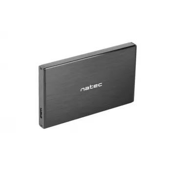 NATEC RHINO GO case USB 3.0 per HDD/SSD SATA 2,5'', nero alluminio