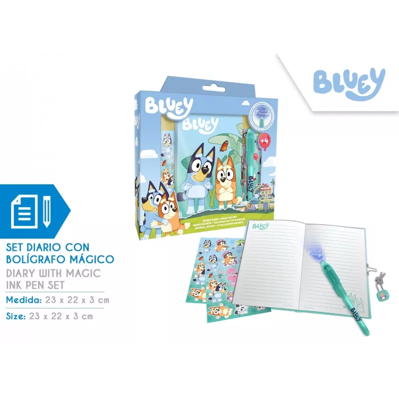 Diario con penna magica Bluey