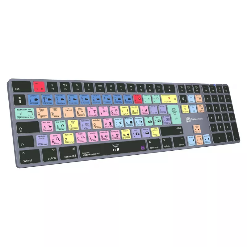 Tastiera LogicKeyboard Titan DE Mac per Adobe Premiere Pro CC — layout tedesco