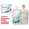 Tagliaerba con bolle di sapone Madej 007946 blu con bolle di sapone e suono realistico, giocattolo da esterno per bambini
