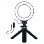 Ring light LED 12 cm con treppiede fino a 14,5 cm, USB
