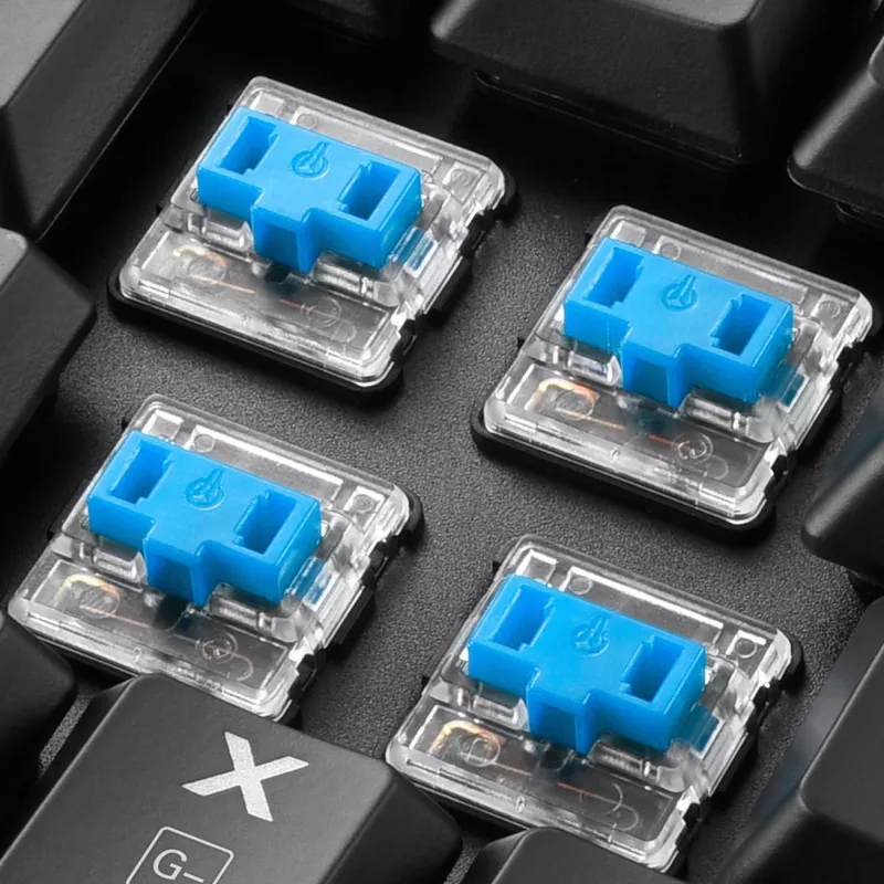 PureWriter RGB, tastiera da gaming nera, layout FR, Kailh Choc Low Profile Blue