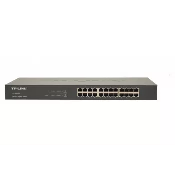 TP-Link Switch di rete rackmount 24 porte Gigabit, unmanaged, Gigabit Ethernet (10/100/1000), full duplex, montaggio a rack, 1U