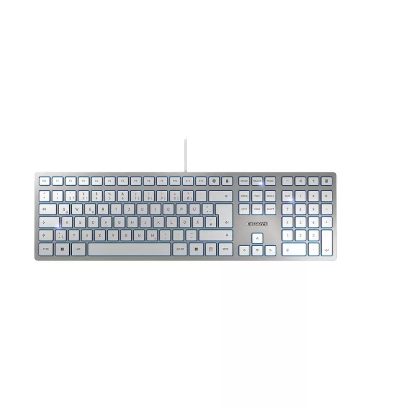 Tastiera CHERRY KC 6000 sottile universale USB QWERTZ tedesco argento