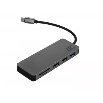 Green Cell AK50 - USB 3.2 Gen 1 (3.1 Gen 1) Type-C - USB 2.0 - USB 3.2 Gen 1 (3.1 Gen 1) Type-A - USB 3.2 Gen 1 (3.1 Gen 1) Type-C - MicroSD (TransFlash) - SD - argento - Apple MacB