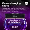 Crucial CP2K16G64C32U5B PRO Gaming OC DIMM Kit, 32GB, DDR5, 6400 Mhz, CL32, nero