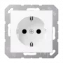 Presa Tipo F Jung A 1520 BF WWM, 16 A, 250 V, termoplastica, bianco, 55×55 mm