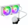 Kit raffreddamento a liquido Cooler Master MasterLiquid 240L Core ARGB bianco — radiatore 240 mm, ventola 120 mm, supporta LGA1700/AM5/AM4 e socket precedenti