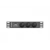Ciabatta LANBERG PDU-03E-0200-BK — 1HE, 3x prese Type-E, 220–250 V, 16 A, cavo 2 m, nero