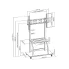 Supporto mobile per TV LCD/LED ART S-13 37-100 150 kg