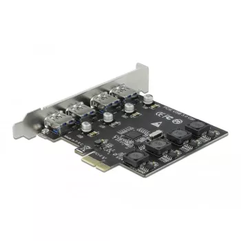 Scheda Delock PCI Express x1 a 4 porte USB Type-A esterne SuperSpeed USB