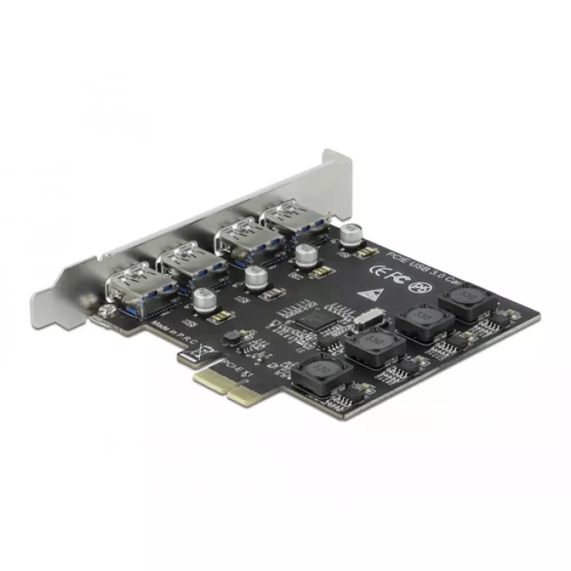 Scheda Delock PCI Express x1 a 4 porte USB Type-A esterne SuperSpeed USB