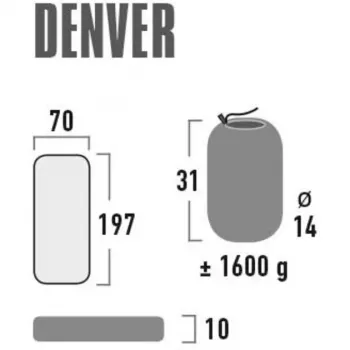 Materassino gonfiabile da campeggio Denver 41027 (citronella)