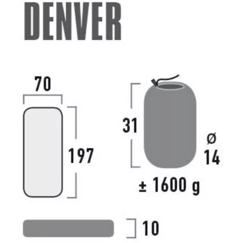 Materassino gonfiabile da campeggio Denver 41027 (citronella)