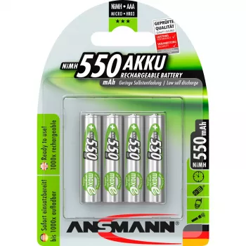 Batteria Ansmann blister 4 X Accu AAA 550 mAh