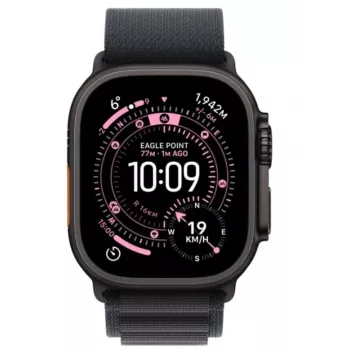 Apple Watch Ultra 3 GPS + Cellular 49mm cassa in titanio nero con cinturino Alpine Loop nero Medium