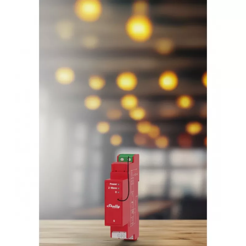 Relè a semiconduttore Shelly Qubino Wave PRO 1PM rosso 16A 110-240V
