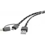Cavo USB Renkforce RF4145364 — USB 2.0, USB-A a USB-Micro-B e Apple Lightning