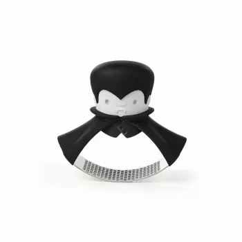 Spremiaglio da tavolo Ototo Design Rockula plastica acciaio inox nero bianco