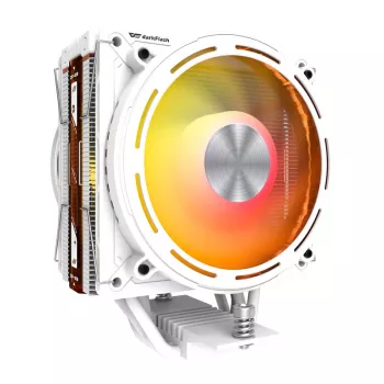 Dissipatore per processore Darkflash E400 PLUS (bianco) — raffreddamento ad aria attivo per CPU, design a torre, configurazione a ventola singola