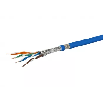 Cavo di rete Metz Connect 1308427B34145 Cat7a S/FTP blu 100m