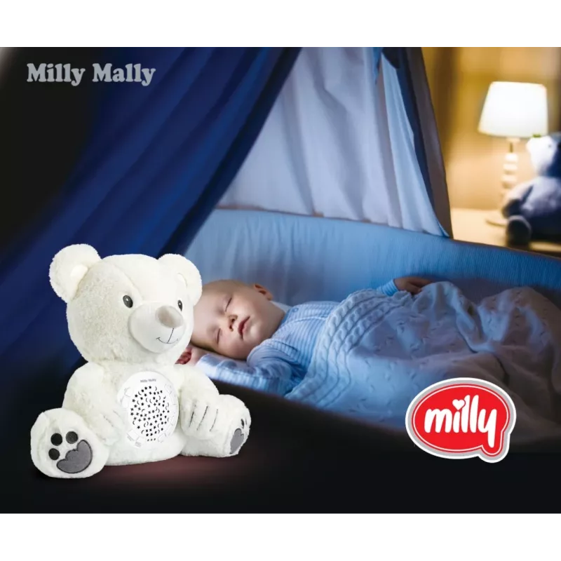 Gioco proiettore in peluche Milly Mally orso 5656 con luce soffusa per la cameretta