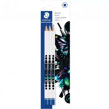 Staedtler matita HB confezione da 3, modello 130HBBK3E1 — durezza HB, set da 3