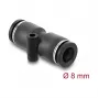 DeLOCK 60743 raccordo pneumatico 8 mm dritto con foro di montaggio