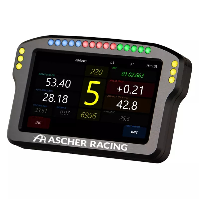 Pannello dashboard per volante Ascher Racing 5 pollici modello 76080029 per display sim-racing