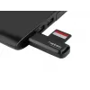 Lettore di schede NATEC Scarab 2 USB 3.2 Gen 1 Type-A — supporto MicroSD/SD, 5000 Mbit/s, nero