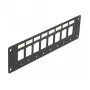 DeLOCK 86597 Patch panel Keystone vuoto, 8 porte, montaggio a superficie, nero