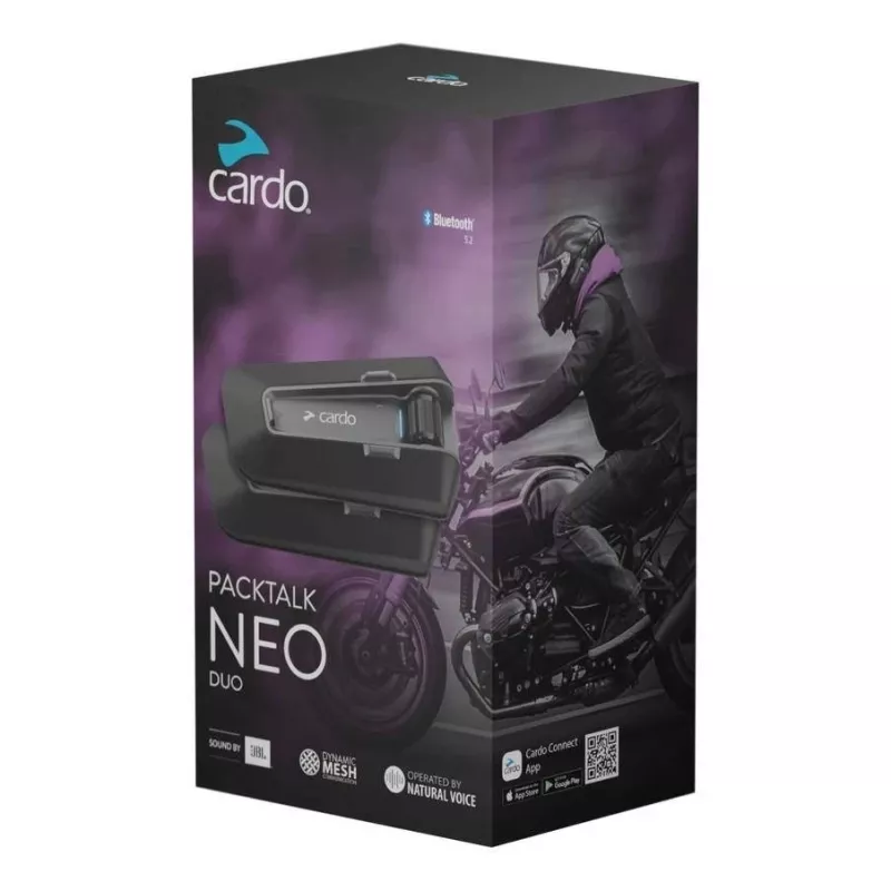 Cardo Packtalk Neo Duo interfono moto 2 canali 1600 m nero