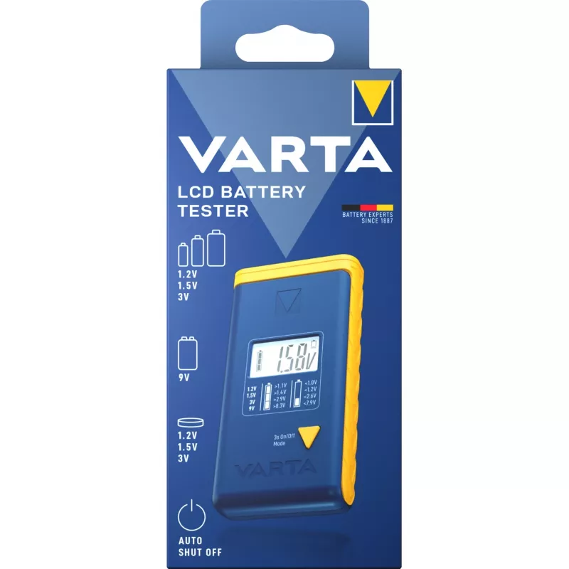 Tester batterie Varta 00893 101 111 LCD digitale dispositivo portatile per AA AAA 9V a bottone