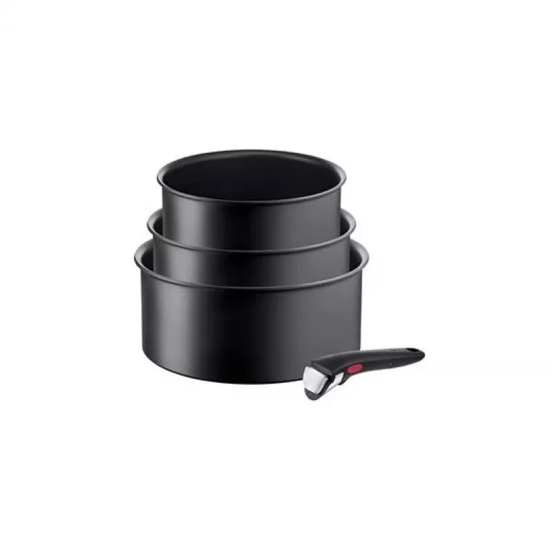 Set di pentole TEFAL, 4 pezzi | L7649453 Ingenio Ultimate | 16/18/20 cm | alluminio | nero