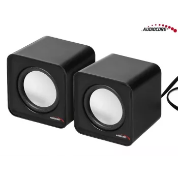 Diffusore PC a 2 vie Audiocore AC870 B — 3 W RMS, alimentazione USB con filo, ingresso 3,5 mm, 2.0 canali
