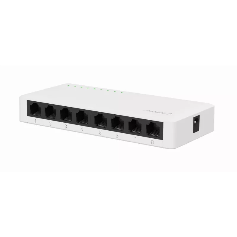 Switch unmanaged GEMBIRD NSW-G8-01 – 8× Gigabit Ethernet (10/100/1000), bianco, DC 5V