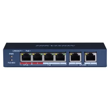 Hikvision DS-3E0106HP-E collegamenti di rete unmanaged Fast Ethernet (10/100) supporto PoE blu