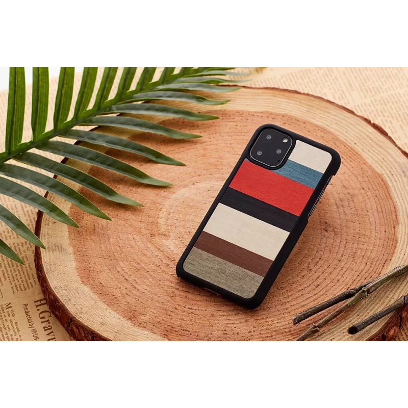 Custodia per smartphone Man and Wood per iPhone 11 Pro Max — Corallina nero, cover protettiva