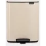 Brabantia Bo pedale secchio 12 L rettangolare acciaio beige