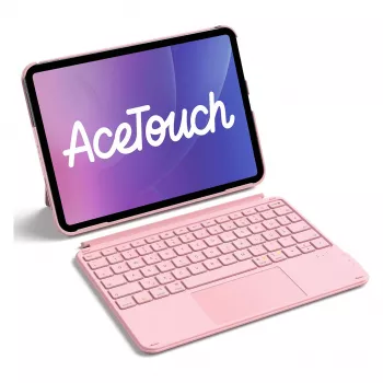 Inateck KB04122 Ace Touch custodia con tastiera per iPad 11 / iPad Air 4/5, QWERTZ, rosa