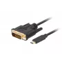 Adattatore per cavo video LANBERG CA-CMDV-10CU-0030-BK, USB Type-C a DVI-D, 3 m, nero