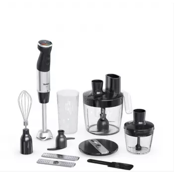 Tefal Quickchef+ HB67G830 frullatore 0,8 l frullatore a immersione 1000 W nero, acciaio inox