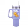 Paladone Minecraft bicchiere termico viola con cannuccia, 900 ml