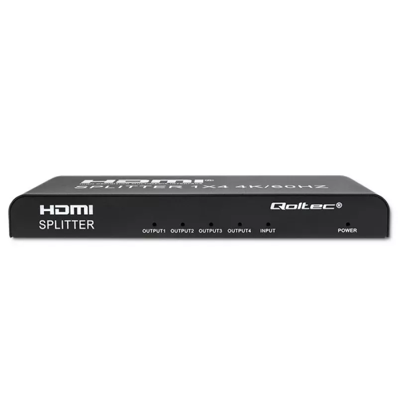 Qoltec 51799 Splitter HDMI attivo 4 x HDMI 4K x 2K | 6 Gb/s | 60 Hz