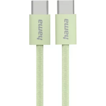 Hama Cavo USB Fabric USB 2.0 1 m USB-C verde